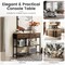 Costway Console Entryway Sofa Table with 2 Drawers for Entrance Living Room Rustic Brown/Walnut